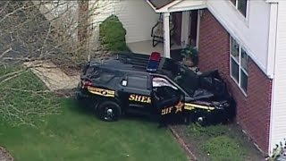 Licking Co deputy who crashed cruiser into home charged with domestic violence [upl. by Elkcim]