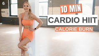 10 MIN CARDIO HIIT CALORIE BURN  lose belly fat at home workout [upl. by Mordy]