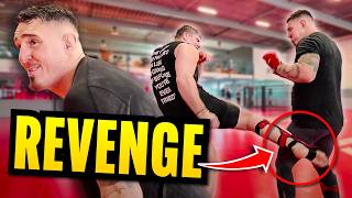 Taking The Hardest Kick In The World Off The Kickboxing King 😳  Tom Aspinall  Dead Leg Challenge [upl. by Alva]