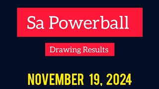 Sa Powerball Results Tuesday 19 November 2024  Powerball Plus Result [upl. by Rodnas]