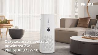 Zobacz jak działa oczyszczacz i nawilżacz 2w1 Philips AC373710 [upl. by Eseila]