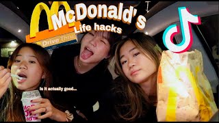 TESTING VIRAL MCDONALDS TIKTOK HACKS [upl. by Alexi]