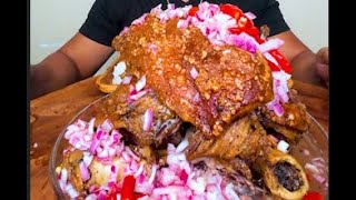 CRUNCHIEST CRISPY PATA IN THE WORLD  MUKBANG ASMR [upl. by Aniloj]