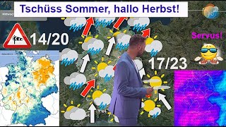 Ende des Sommers ab in den Herbst mit Wind amp Regen Wettervorhersage 2329092024 Abkühlung [upl. by Bramwell426]