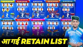 IPL 2025 Retention List  All 10 Teams Retained Players List  IPL 2025 Retained Players List [upl. by Hanzelin]