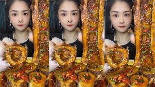 ASMR Eating Spicy Bone Marrow Mukbang Eating Show [upl. by Drarreg454]