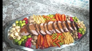 ‫روستو‬‎ روتي لحم العجل في الفرن بتشكيلة من الخضار وصلصة رائعة rôti de veau au four [upl. by Selby54]