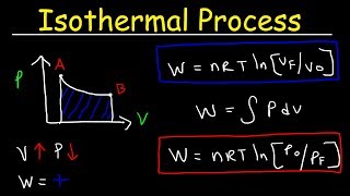 Isothermal process Thermodynamics  Work Heat amp Internal Energy PV Diagrams [upl. by Dorri]