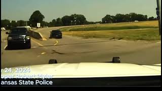 Dodge Charger flees State Trooper after getting smacked into a semi truck [upl. by Akira]