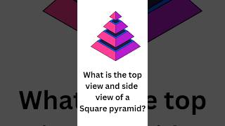 top view and side view of square pyramid maths [upl. by Beasley]