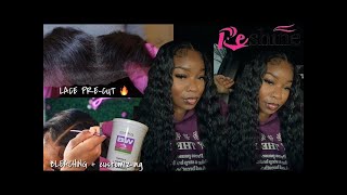 THE BEST BEGINNER FRIENDLY GLUELESS CLOSURE WIG PRE CUT BLEACHING KNOTS RESHINE HAIR x TymarrahGi [upl. by Garda]