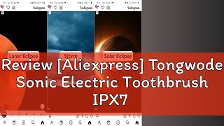 Review Aliexpress Tongwode Sonic Electric Toothbrush IPX7 Waterproof Adult Couple Home Use Soft B [upl. by Dniren]