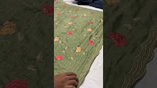 ❤️Pure tussar silk sarees with embroidery jaal  floral design and cutwork on the border 2549 [upl. by Maril]