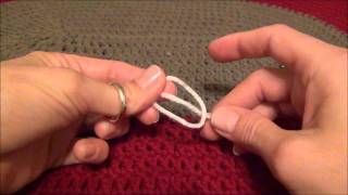 How to Tie a Slip Knot for Loom Knitting and Crochet [upl. by Oliy]