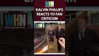 KALVIN PHILLIPS REACTS TO FAN CRITICISM AFTER THE NEWCASTLE GAME westham premierleague football [upl. by Annovoj]