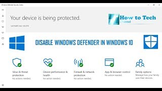 How to Disable Windows Defender in Windows 10 Pro Permanently [upl. by Anaihr]