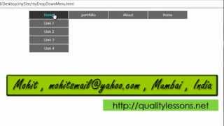 Dreamweaver Tutorial  Pure CSS Drop down menu  Part 2 [upl. by Kevyn759]