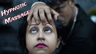 Hypnotic Head Massage On Indian Female  Beautiful Lady Gets Very Relaxing ASMR Head Massage [upl. by Georgina]