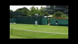 Wimbledons tennis stars practice at The 2011 Championships [upl. by Heuser598]