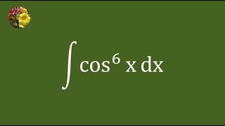 Evaluating the indefinite integral using comples numbers and binomial theorem [upl. by Tedd]