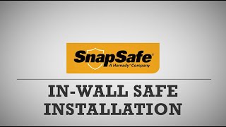 SnapSafe InWall Safe Installation [upl. by Aubin]