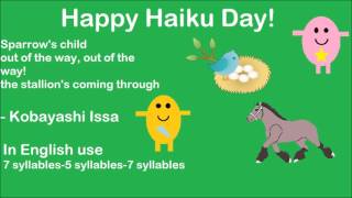 Haiku Day Song for Kids Frere Jacques  Happy Haiku Day [upl. by Tabb]