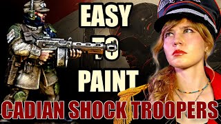 Ultimate Guide to Painting Cadian Shock Troopers EASY GRIMDARK [upl. by Wesla]