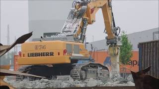 Bagger Liebherr 974 mit Hydraulikhammer [upl. by Beall400]