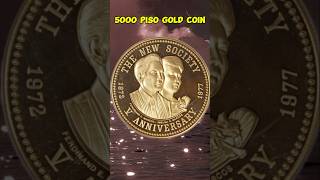 5000 Piso Gold Coin Ferdinand Marcos at Imelda Marcos coin philippinecoins [upl. by Aleacim]