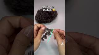 Ever had trouble threading fur or bulky yarn through a needle crochet knitting tips [upl. by Kipton761]