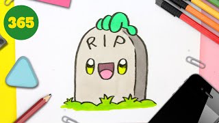 Come disegnare un grave kawaii e carino – Tutorial passo dopo passo [upl. by Barnaba]