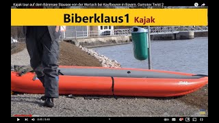 Kajak Tour auf dem Bärensee Stausee von der Wertach bei Kaufbeuren in Bayern Gumotex Twist 2 [upl. by Massie499]