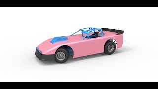 3D printable New Zealand Super Saloon race car while turning Version 2 Scale 125 3D model view [upl. by Laverne]