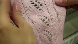 Knitting on a knitting machine Pattern  5 Spikelet 2 [upl. by Eilahtan678]