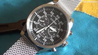 CITIZEN ECODRIVE CHRONOGRAPH AVIATOR WR 100 [upl. by Terrilyn432]