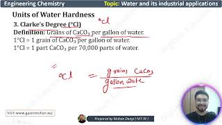 Water treatment  units of water hardness  Engineering chemistry  btech chemistry [upl. by Shaner]