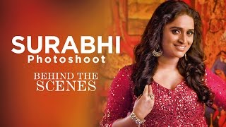 Exclusive Behind the Scenes video of Surabhi Lakshmi Photoshoot for Grihalakshmi [upl. by Assetan]