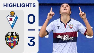 SD EIBAR 0  3 LEVANTE UD  RESUMEN LIGA F [upl. by Noteloc]