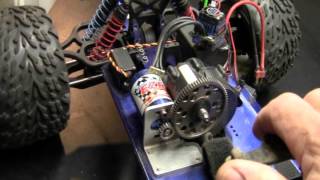 How2RC Traxxas TMaxx REVO Conversionto Brushless Electric Battery Power [upl. by Aisatal590]