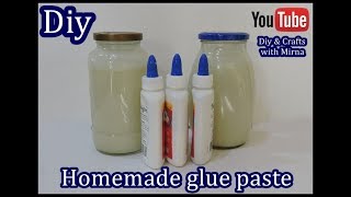 Diy Homemade glue paste Diy amp Crafts with Mirna [upl. by Crist28]