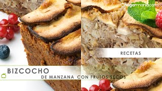 BIZCOCHO de manzana con frutos secos 🍏 ¡Fácil y esponjoso 👩🏼‍🍳 Receta de Eva Arguiñano [upl. by Anemij230]