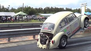 132 Hawaii Drag Racing League Air Hawaiian VW Delbert Crivello In amp Out Car Video [upl. by Nigle503]