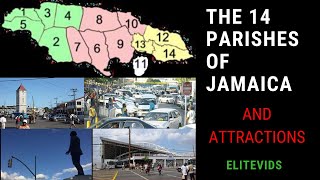 THE 14 PARISHES OF JAMAICA AND THEIR POINTS OF INTEREST Geography Jamaica [upl. by Tallulah]