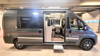 Smallest Luxury Bunk Bed Campervan Sleeps 4  Adria Twin 600 SPT Family [upl. by Ynamrej]