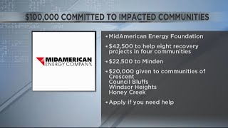 MidAmerican Energy to donate 100000 to disasterimpacted communities [upl. by Ahsimot]