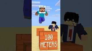 HELP Herobrine How Far He Can Jump friendship shorts trending anime [upl. by Lawan446]