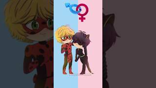 MLB characters chibi vs Anime miraculous ladybug catnoir shorts [upl. by Ramedlaw]