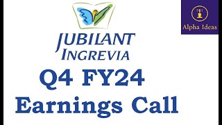 Jubilant Ingrevia Q4 FY24 Earnings Call Part2 Jubilant Ingrevia Ltd Q4 Concall [upl. by Nalyac]