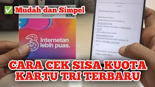 Cara Cek Sisa Kuota Kartu Tri Terbaru [upl. by Hnilym965]