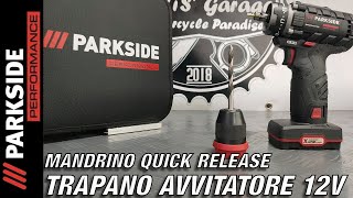 PARKSIDE PERFORMANCE Trapano Avvitatore 12V Mandrino Staccabile Quick Release [upl. by Oberheim]